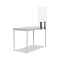 Office Furniture Accessories | MasterVision GL0701393 Protector Series 23.6 in. x 0.16 in. x 35.4 in. Frameless Glass Desktop Divider - Clear/Aluminum (1/Carton) image number 3