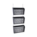 Universal UNV20011 Mesh Three-Pack Wall Files with Hanger Set - Letter, Black (1-Set) image number 1