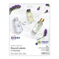 Office Jansan | Avery 04222 0.75 in. Diameter Printable Self-Adhesive Permanent ID Labels with Sure Feed - Clear (400/Pack) image number 0
