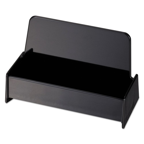 Customer Appreciation Sale - Save up to $60 off | Universal UNV08109 3.75 in. x 1.81 in. x 1.38 in. Plastic Business Card Holder - Black image number 0