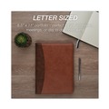 Office & Office Supplies | Samsill 71656 10.6w x 14.25h Two-Tone Polyurethane Padfolio with Spine Accent - Tan/Brown image number 3