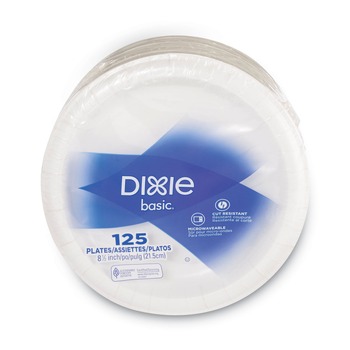 PRODUCTS | Dixie DBP09W 8.5 in. Paper Dinnerware Plates - White (125/Pack)