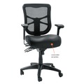 | Alera ALEEL4215 Elusion Series Supports Up to 275 lbs. 17.7 in. to 21.4 in. Seat Height Mesh Mid-Back Multifunction Chair - Black image number 8