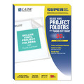 Office Jansan | C-Line 62138 Letter Size Deluxe Vinyl Project Folders - Clear (50/Box) image number 0