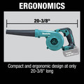 Handheld Blowers | Makita XBU05Z 18V LXT Variable Speed Lithium-Ion Cordless Blower (Tool Only) image number 5