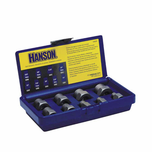 Material Handling | Irwin Hanson 54009 9-Piece Fractional Bolt Extractors (1 Set) image number 0