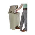 Trash & Waste Bins | Safco 9923TN 23 Gallon Large Capacity Plastic Step-On Receptacle - Tan image number 2