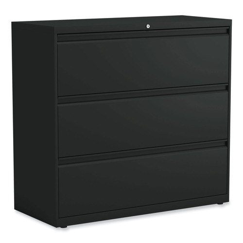  | Alera 25505 42 in. x 18.63 in. x 40.25 in. 3 Legal/Letter/A4/A5 Size Lateral File Drawers - Black image number 0