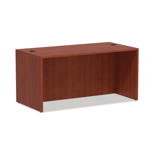Office Jansan | Alera ALEVA216030MC 59.13 in. x 29.5 in. x 29.63 in. Valencia Series Straight Front Desk Shell - Medium Cherry image number 0