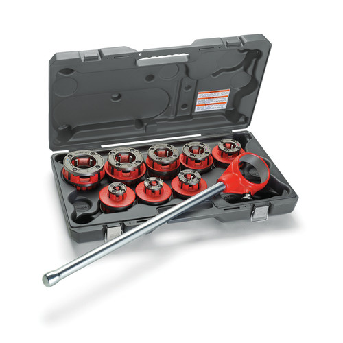 Threading Tools | Ridgid 12-R 1/2 in. - 2 in. Capacity NPT Exposed Ratchet Threader Set for Plastic Coated Pipe image number 0