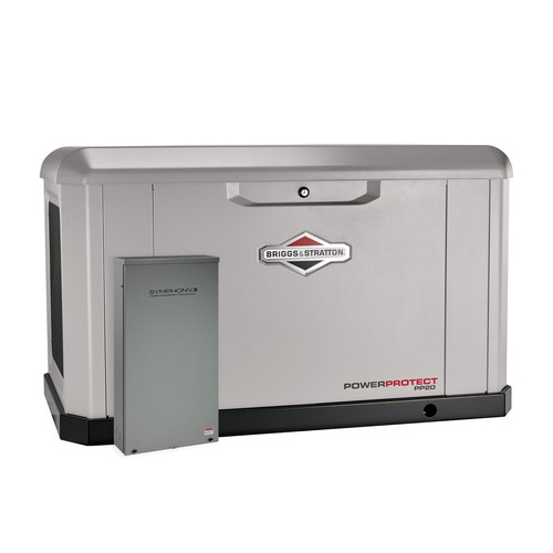 Standby Generators | Briggs & Stratton 040677 Power Protect 20000 Watt Air-Cooled Whole House Generator with Dual 200 Amp Transfer Switch image number 0
