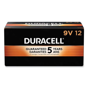  | Duracell MN1604BKD 9V CopperTop Alkaline Batteries (12/Box)