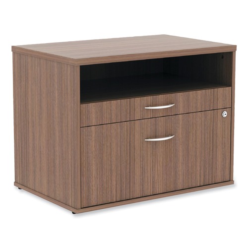  | Alera ALELS583020WA Open Office Series Low 29.5 in. x19.13 in. x 22.88 in. File Cabinet Credenza - Walnut image number 0
