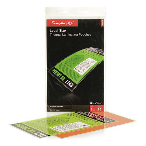 Laminating Supplies | GBC 3200578CF UltraClear 9 in. x 14.5 in. 3 mil Thermal Laminating Pouches - Gloss Clear (25/Pack) image number 0