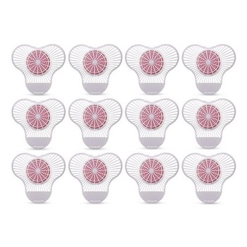 Boardwalk 3 oz. Cherry Scent Urinal Screen with Para Deodorizer Block (12/Box)