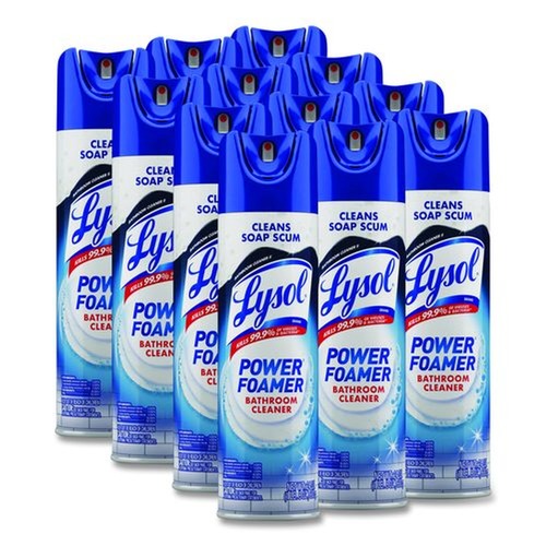 All-Purpose Cleaners | LYSOL Brand 19200-02569 24 oz. Aerosol Spray Power Foam Bathroom Cleaner (12/Carton) image number 0