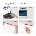 Office Jansan | Avery 11422 Index Maker 11 in. x 8.5 in. 8-Tab Copiers Print and Apply Clear Label Dividers - White (5/Pack) image number 7