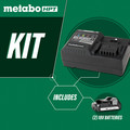Metabo HPT UC18YSL3SM (2) 18V Compact 3 Ah Lithium-Ion Batteries and Rapid Charger Kit image number 6