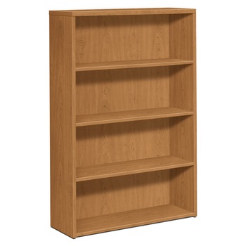 HON 10500 Series 36 in. W x 13.13 in. D x 57.13 in. H 4-Shelf Laminate Bookcase - Harvest