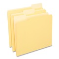  | Universal UNV10504 Deluxe Colored Top 1/3-Cut Tabs Letter Size File Folders - Yellow/Light Yellow (100/Box) image number 0