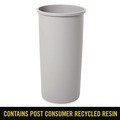 Trash & Waste Bins | Rubbermaid Commercial FG354600GRAY 22 Gallon Round Plastic Untouchable Waste Container - Gray image number 3