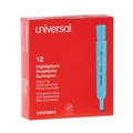 Office Jansan | Universal UNV08864 Fluorescent Ink Chisel Tip Desk Highlighters - Blue (1 Dozen) image number 1