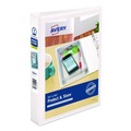 Office Jansan | Avery 23011 1 in. Capacity 8.5 x 5.5 Mini Size Protect and Store View Binder with 3 Round Rings - White image number 0