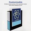 Office Jansan | Avery 19750 11 in. x 8.5 in. 3 Rings 3 in. Capacity Showcase Economy View Binders with Slant Rings - Black image number 6