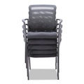 Labor Day Sale! Save $30 off $199! | Alera ALEEL4314 26 in. x 25.6 in. x 36.2 in. Guest-Stacking Mesh Chair - Black image number 7