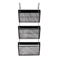  | Universal UNV20011 Mesh Three-Pack Wall Files with Hanger Set - Letter, Black (1-Set) image number 0