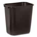 Trash Cans | Rubbermaid Commercial FG295600BLA 7 gal. Rectangular, Deskside Plastic Wastebasket - Black image number 3