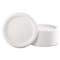  | AJM Packaging Corporation AJM CP9AJCWWH14 9 in. Premium Coated Paper Plates - White (125/Pack, 4 Packs/Carton) image number 2