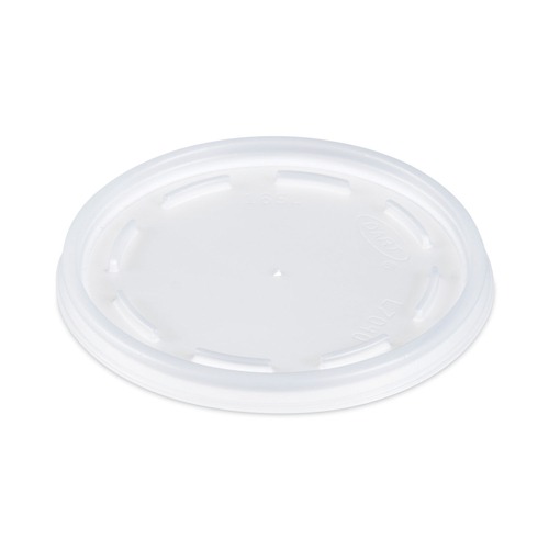 Cups and Lids | Dart 16JL Vented Plastic Lids for 12 - 24 oz. Foam Cups - Translucent (10/Carton) image number 0