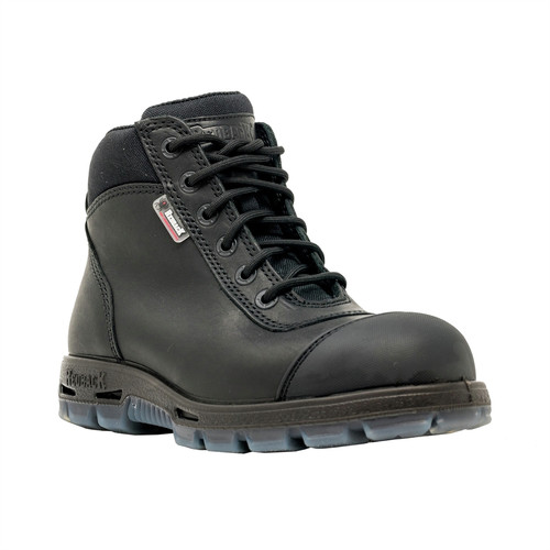 Footwear | REDBACK BOOTS USA USCBZS8.5 Sentinel HD 6 in. Lace-Up Side Zip Steel Toe Leather Boots - Size 9.5 US/Size 8.5 UK, Black image number 0