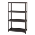 Office Filing Cabinets & Shelves | Alera 26112 36 in. x 18 in. x 60 in. 4-Shelf Steel Shelving Unit with Laminate Shelves - Black/Gun Metal Gray image number 3