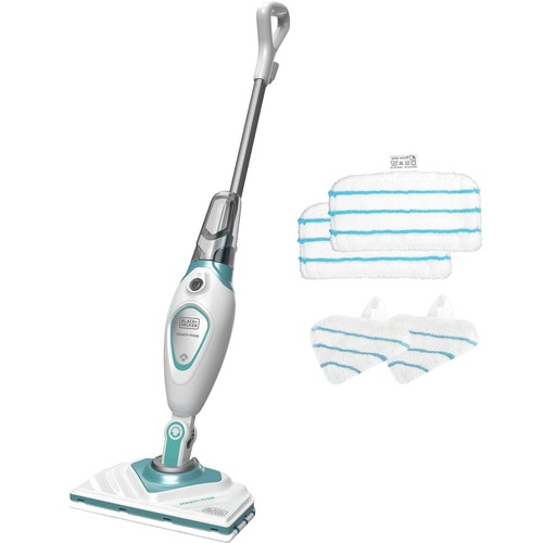 Cleaning & Janitorial Supplies | Black & Decker BDH1715SMAPB Steam Mop with 2-Piece Standard Mop Pads and 2-Piece Triangular Lift Reach Mop Pads image number 0