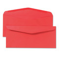 Office Jansan | Quality Park QUA11134 4.13 in. x 9.5 in. #10, Commercial Flap, Gummed Closure, Colored Envelope - Red (25/Pack) image number 4