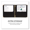 Mothers Day Sale! Save an Extra 10% off your order | Samsill 15130 11 in. x 8.5 in. 3 Rings 1 in. Capacity Classic Collection Ring Binder - Black image number 4