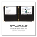Office Jansan | Samsill 15130 11 in. x 8.5 in. 3 Rings 1 in. Capacity Classic Collection Ring Binder - Black image number 4