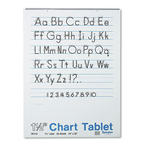 Office Jansan | Pacon P0074710 24 in. x 32 in. Presentation Format (1.5 in. Rule) Chart Tablets, 25 Sheets - White image number 0