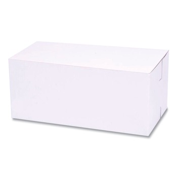 SCT 9 in. x 5 in. x 4 in. Standard Paper One-Piece Non-Window Bakery Boxes - White (250/Bundle)