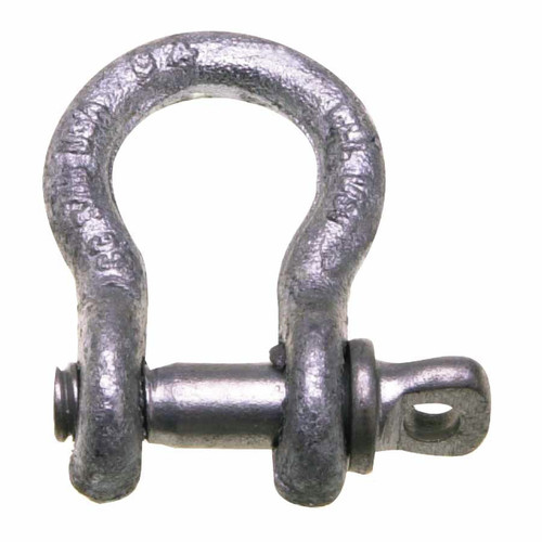 Material Handling | Campbell 5411835 419 Series 1-1/8 in. 9-1/2 Ton Anchor Shackle Bail Size with Screw Pin Shackle image number 0