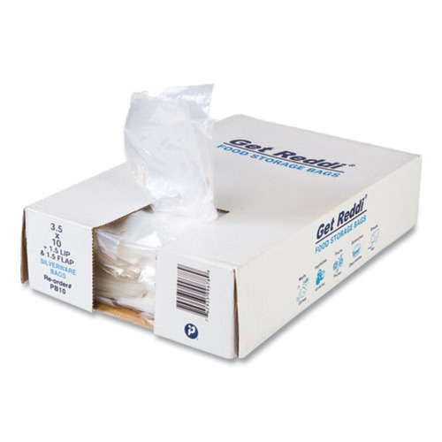 Office Jansan | Inteplast Group PB10 0.7 mil. 3.5 in. x 1.5 in. Silverware Bags - Clear (2000/Carton) image number 0