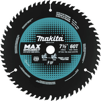 Makita 7-1/2 in. 60 Tooth Carbide-Tipped Max Efficiency Miter Saw Blade