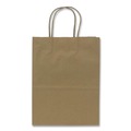 Food Service | Karat FP-SB100 8.1 in. x 4.5 in. x 10.6 in. Paper Shopping Bag with Rope Handles - Small Size/Kraft (250/Carton) image number 0