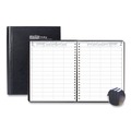 Notebooks & Pads | House of Doolittle 282-92 11 in. x 8.5 in. 12-Month (Jan-Dec 2026) Four-Person Group Practice Daily Appointment Book - Black Hard Cover image number 0