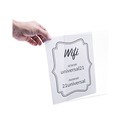 Office Jansan | Universal UNV76882 8.5 in. x 11 in. Vertical Wall Mount Sign Holder - Clear (12/Pack) image number 3