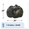 Cleaning & Janitorial Supplies | Stout by Envision T2424B10 24 in. x 24 in. 1 mil. 10 Gallon Total Recycled Content Plastic Trash Bags - Brown/ Black (250/Carton) image number 4