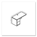Office & Office Supplies | HON H105906L.LKI1LKI1 10500 Series Full-Height Right Pedestal 48 in. x 24 in. x 29.5 in. Return - Kingswood Walnut image number 2