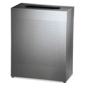 Trash & Waste Bins | Rubbermaid Commercial FGSR18EPLSM 40 gal. Designer Line Steel Square Silhouettes Receptacle - Silver image number 0